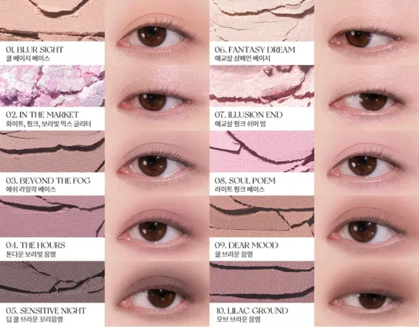 ROM&ND Better Than Palette - Paleta de sombras #09 DREAMY LILAC GARDEN - Imagen 2