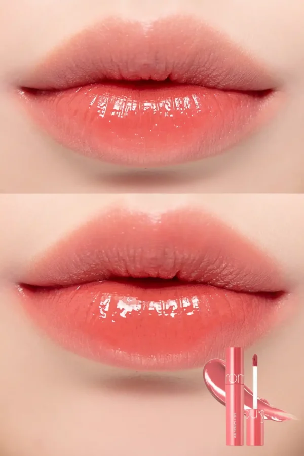 ROM&ND - JUICY LASTING TINT - Tinte Labial #09 Litchi Coral - Imagen 3
