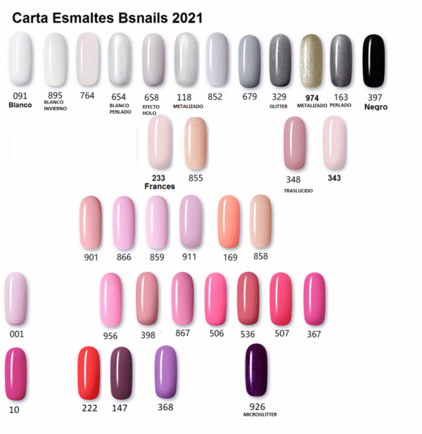 BSNAILS Esmaltes Permanente - Caja de 20 piezas - Colores a Elección - Imagen 14