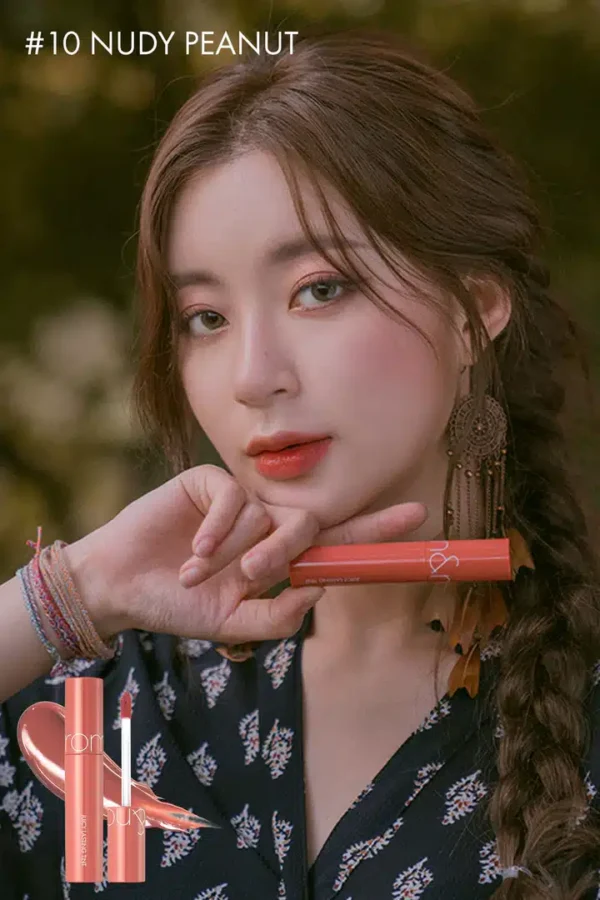 ROM&ND - JUICY LASTING TINT - Tinte Labial #10 Nudy Peanut - Imagen 3