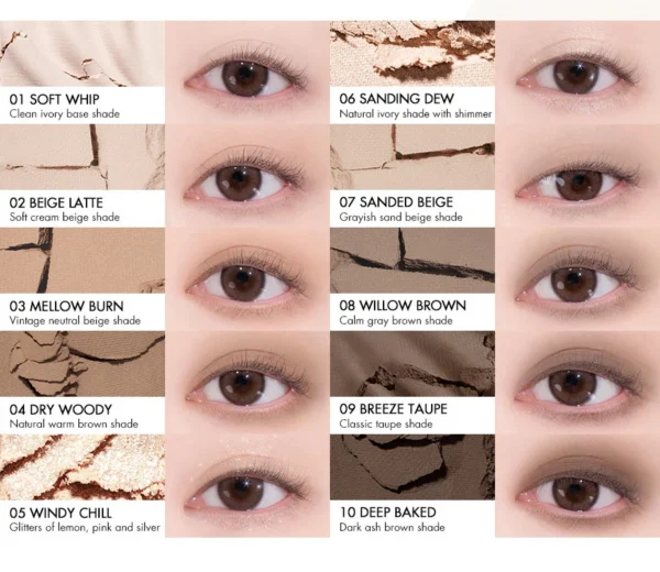 ROM&ND Better Than Palette - Paleta de sombras #12 Sanded Breeze Garden - Imagen 3