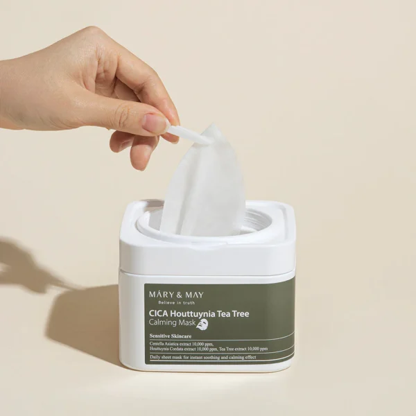 MARY&MAY Cica Houttuynia Tea Tree Calming Mask - Mascarillas calmantes - Imagen 2