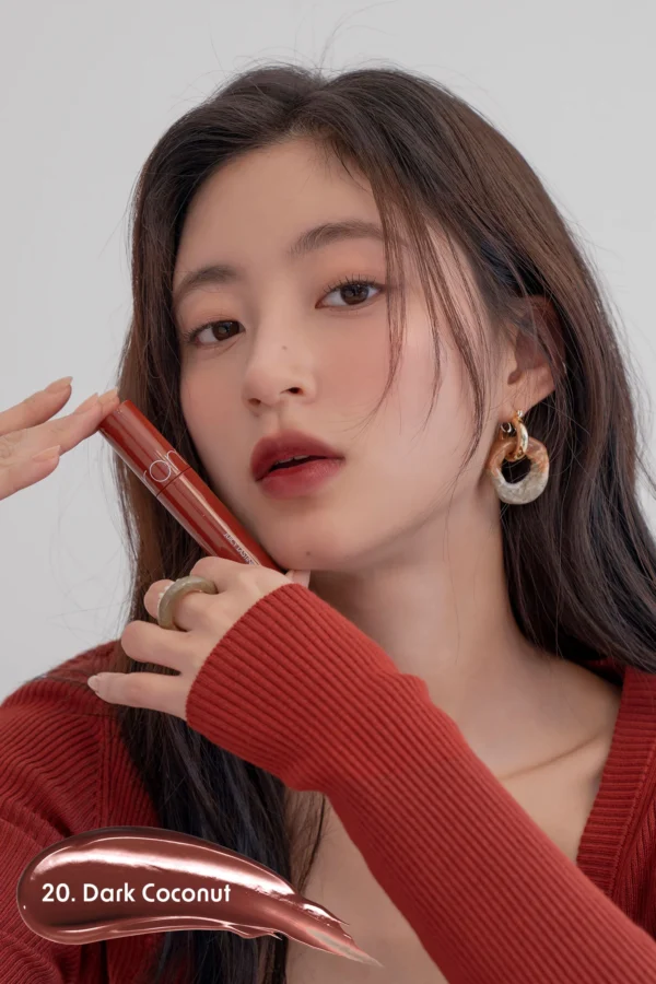 ROM&ND - JUICY LASTING TINT - Tinte Labial #20 Dark Coconut - Imagen 3