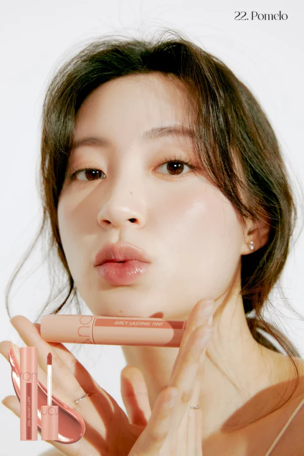 ROM&ND - JUICY LASTING TINT - Tinte Labial #22 Pomelo Skin - Imagen 4