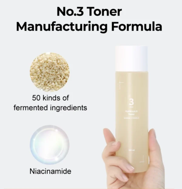 NUMBUZIN #3 -Super Glowing Essence Toner 100 ml - Tonico Facial  - MINI TALLA - Imagen 2