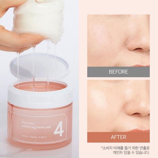 NUMBUZIN #4 - Pore Zero Toner Pad 70 Piezas  -Pad Exfoliantes PHA - Imagen 3