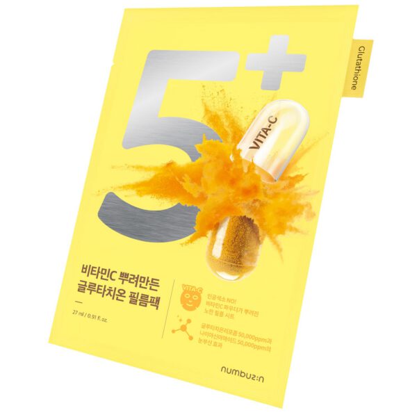 NUMBUZIN #5+ Vitamin Spotlight  Sheet Mask 1 pieza - Mascarilla facial