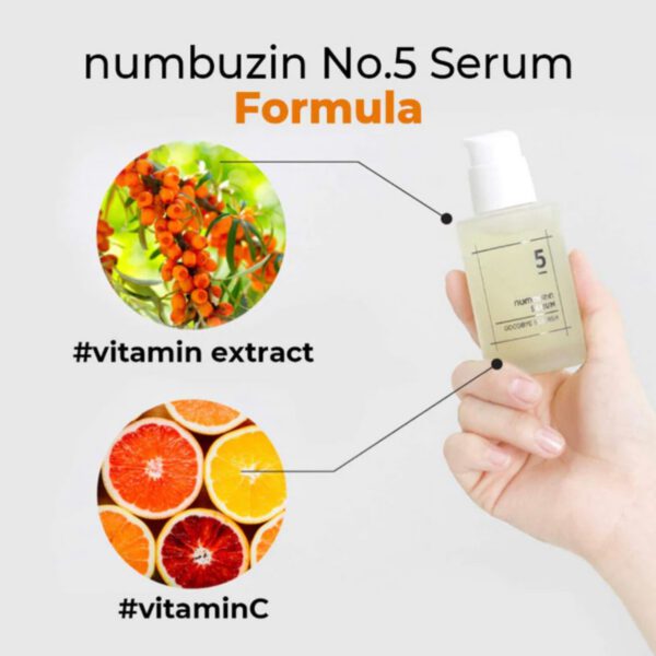 NUMBUZIN #5 - Goodbye Blemish Serum 50 ml - Serum Antirojeces Calmante - Imagen 4