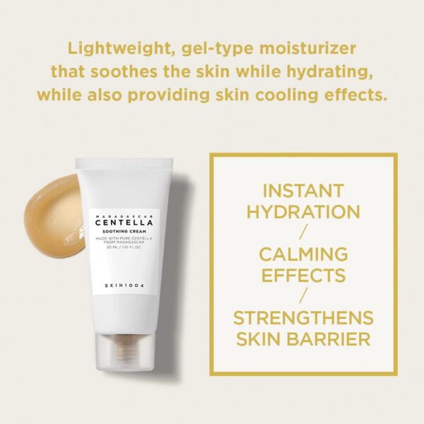 SKIN1004 Madagascar Centella Soothing Cream 30 ml - Crema Calmante Facial - Mini Talla - Imagen 5