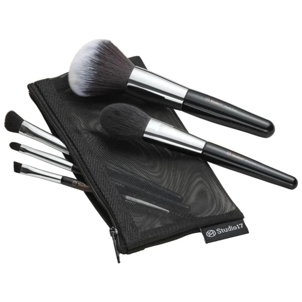 STUDIO17 Portable Makeup Brush Set - Brochas Maquillaje 5 pzs - Imagen 2