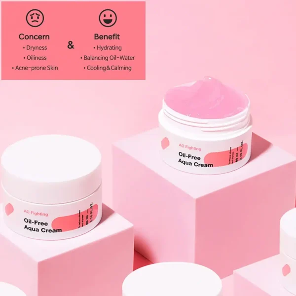TIAM AC Fighting Oil Free Aqua Cream - Crema pieles Grasas Sensibles - Imagen 3