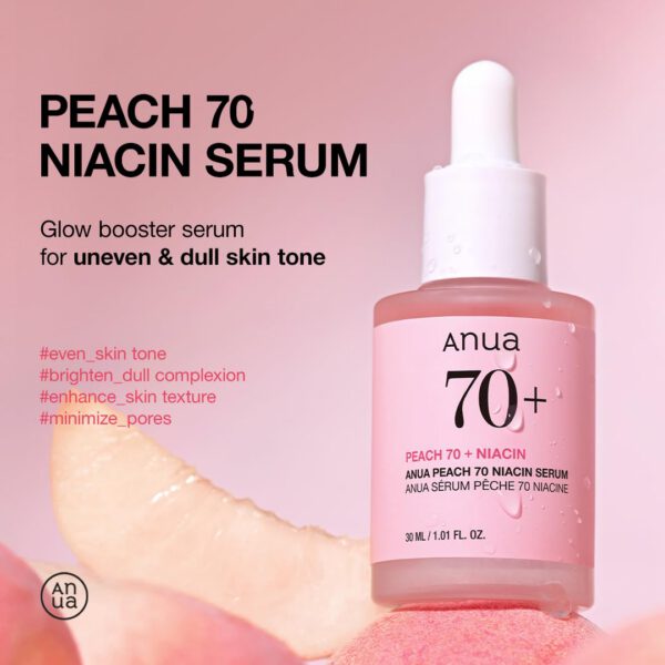 ANUA Peach 70% Niacinamide Serum Iluminador 30ml - Imagen 2