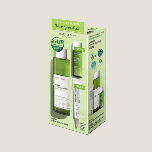 MARY&MAY CICA Tea Tree Toner Special Set - Tónico Antiacné + 2 Mini Tallas