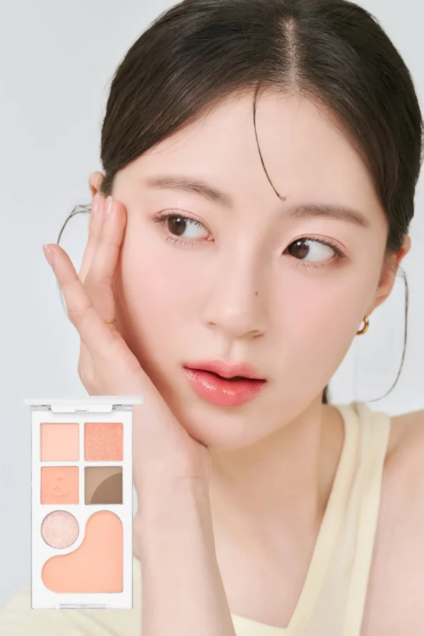 ROM&ND BARE LAYER PALETTE - Paleta de Sombras y Rubor #01 APRICOT MOOD - Imagen 5