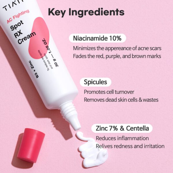 TIAM AC Fighting Spot RX Cream - Crema antiacné localizado 30g - Imagen 2