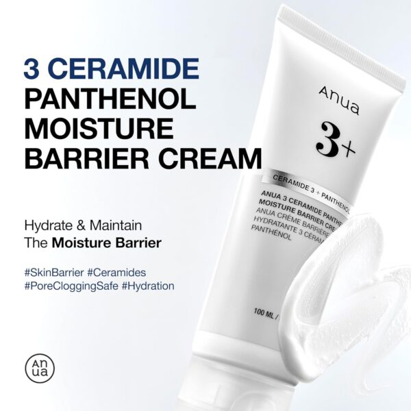 ANUA 3 Ceramide Panthenol Moisture Cream - Crema Reparadora 100ml - Imagen 3