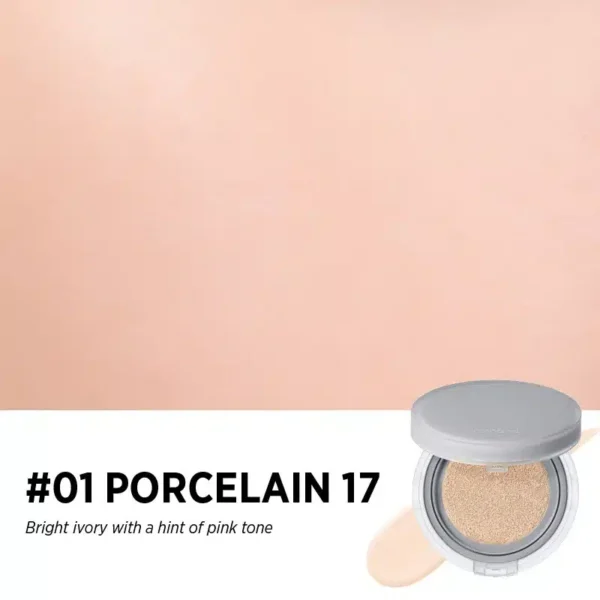 ROM&ND - NU ZERO CUSHION - Base de maquillaje -  #01 porcelain17 - Imagen 3