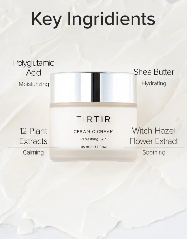 TIRTIR Ceramic Cream - Crema facial nutritiva 50ml - Imagen 3