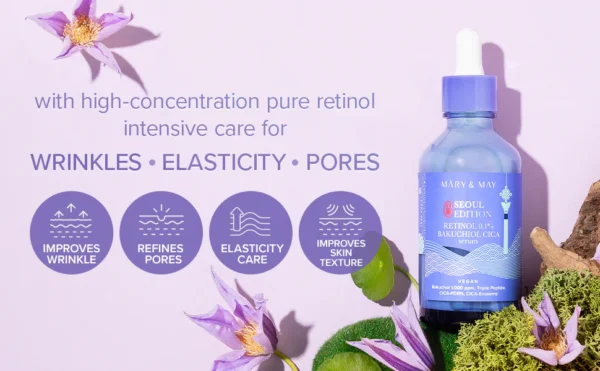 MARY&MAY Retinol 0.1% Bakuchiol Cica Serum 80ml - Imagen 4