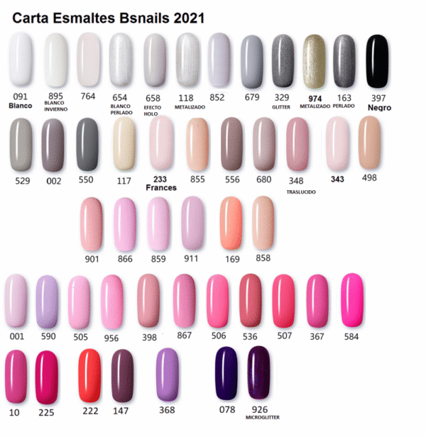 BSNAILS Esmaltes Permanente - Caja de 20 piezas - Colores a Elección - Imagen 10