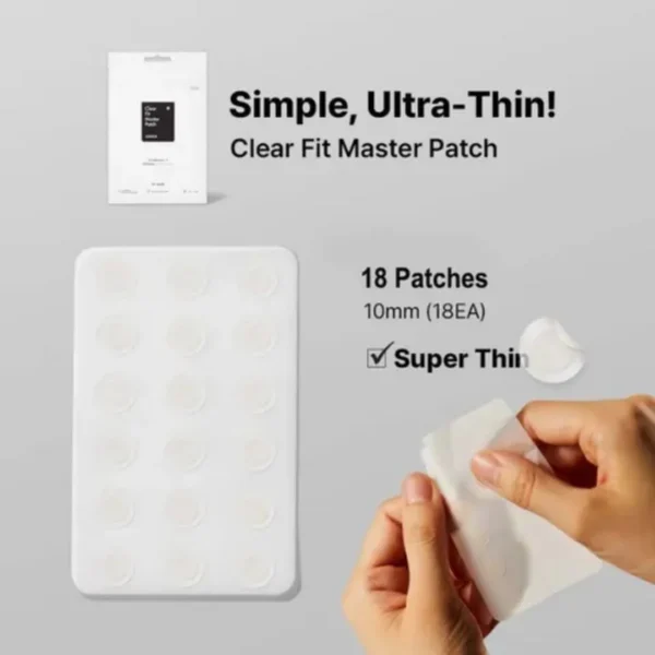 COSRX Clear Fit Master Patch - Parches Antiacné Ultradelgados - 18PZS - Imagen 2