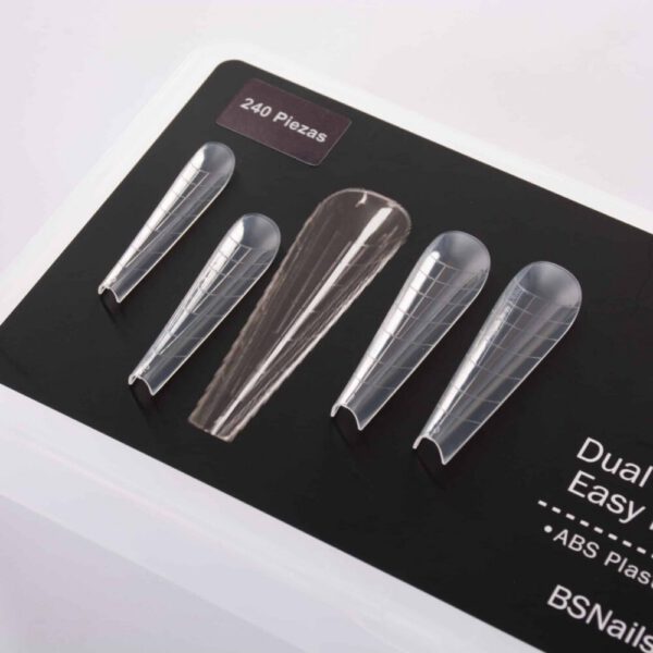 BSNAILS Dual System Nails Tips - COFFIN XL - Caja 240 pcs - Imagen 2
