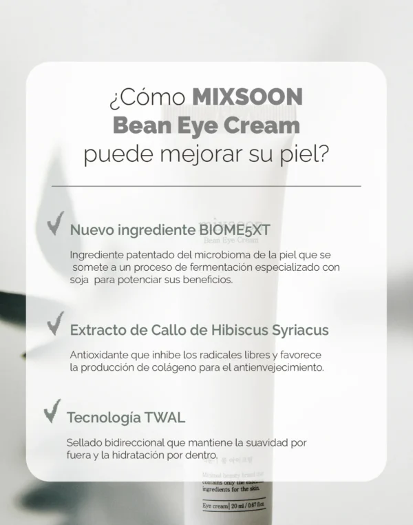 MIXSOON Bean Eye Cream - Crema Contorno de ojos 20ml - Imagen 5