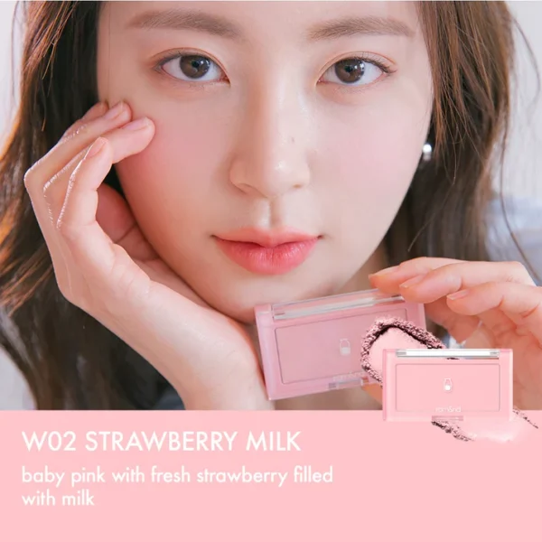 ROM&ND BETTER THAN CHEEK - RUBOR W02 Strawberry Milk - Imagen 4