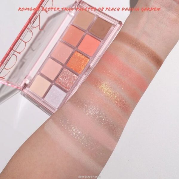 ROM&ND Better Than Palette - Paleta de sombras #08 PEACH DAHLIA GARDEN - Imagen 4