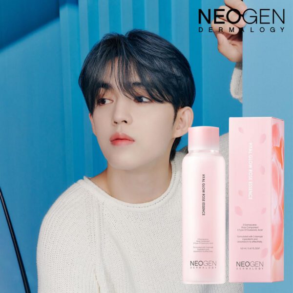 NEOGEN Hyal Glow Rose Essence - Esencia de Rosas Hidratante 160 ML - Imagen 5