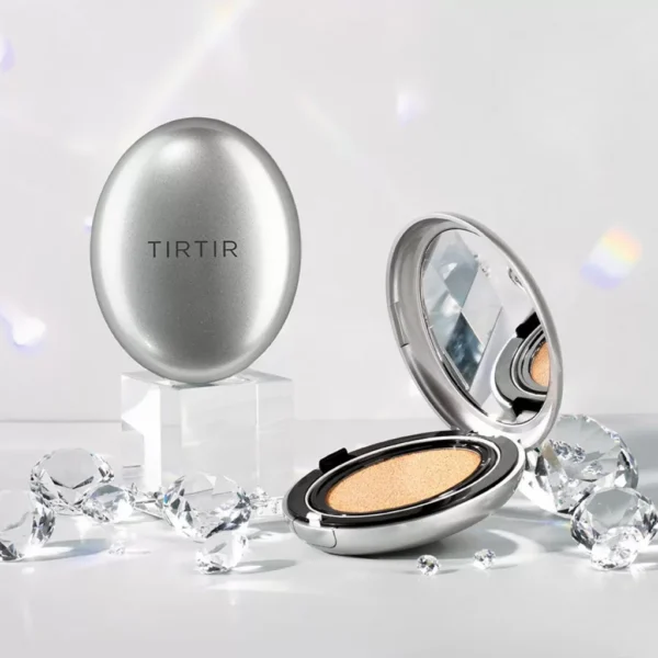 TIRTIR Mask Fit Aura Silver Cushion #21N IVORY - Base de Maquillaje - Imagen 6