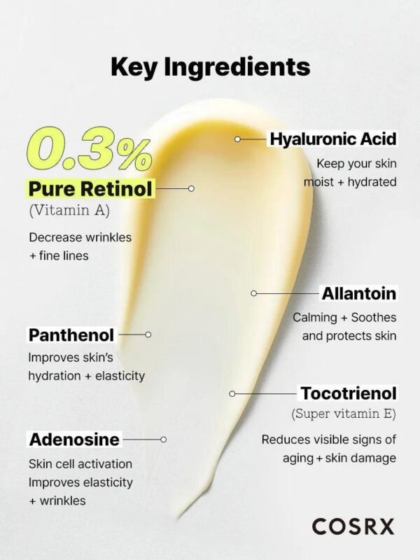 COSRX Retinol 0.3% Crema Facial - 20 ML - Imagen 3