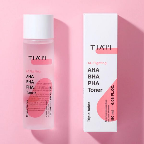 TIAM AC Fighting AHA BHA PHA Toner - tónico antiacné 180ml - Imagen 2