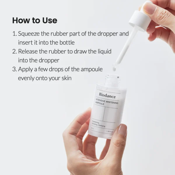 BIODANCE Intensive Whitening Ampoule - Serum Despigmentante 50ml - Imagen 5