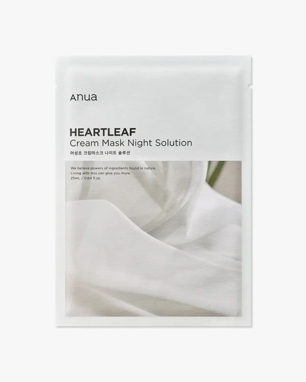 ANUA Heartleaf Cream Sheet Mask Night Solution- Mascarilla de Tela Hidratante - 1 Pza - Imagen 5
