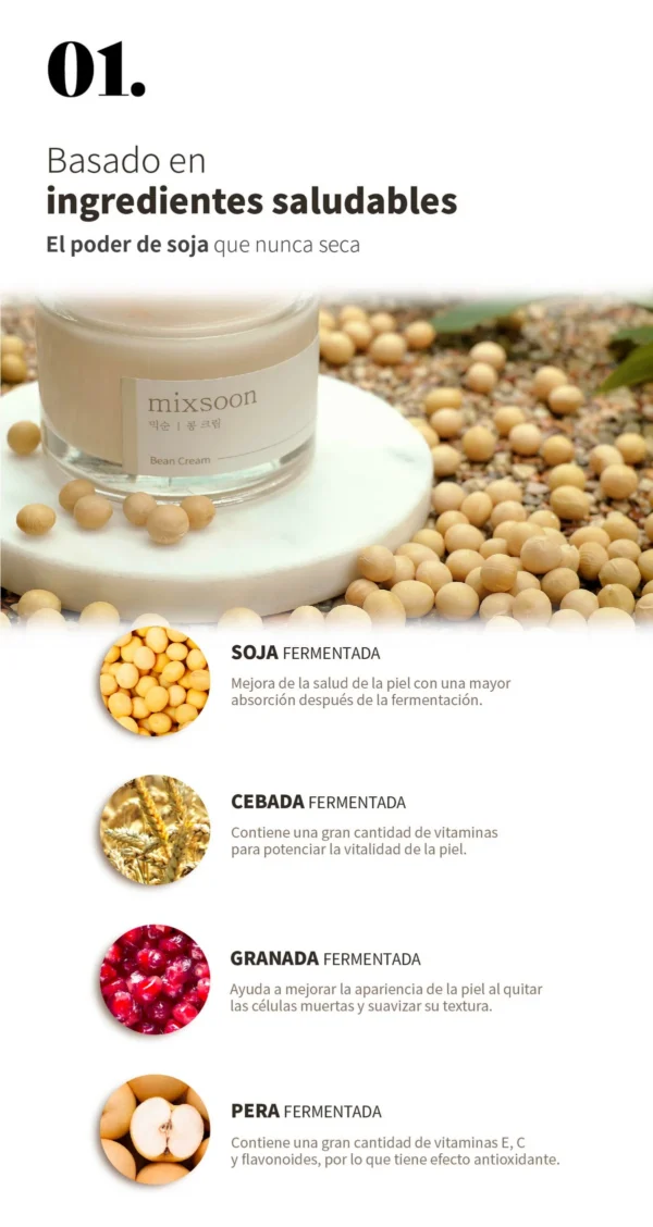 MIXSOON Bean Cream - Cream nutritiva fermentada 50ml - Imagen 5