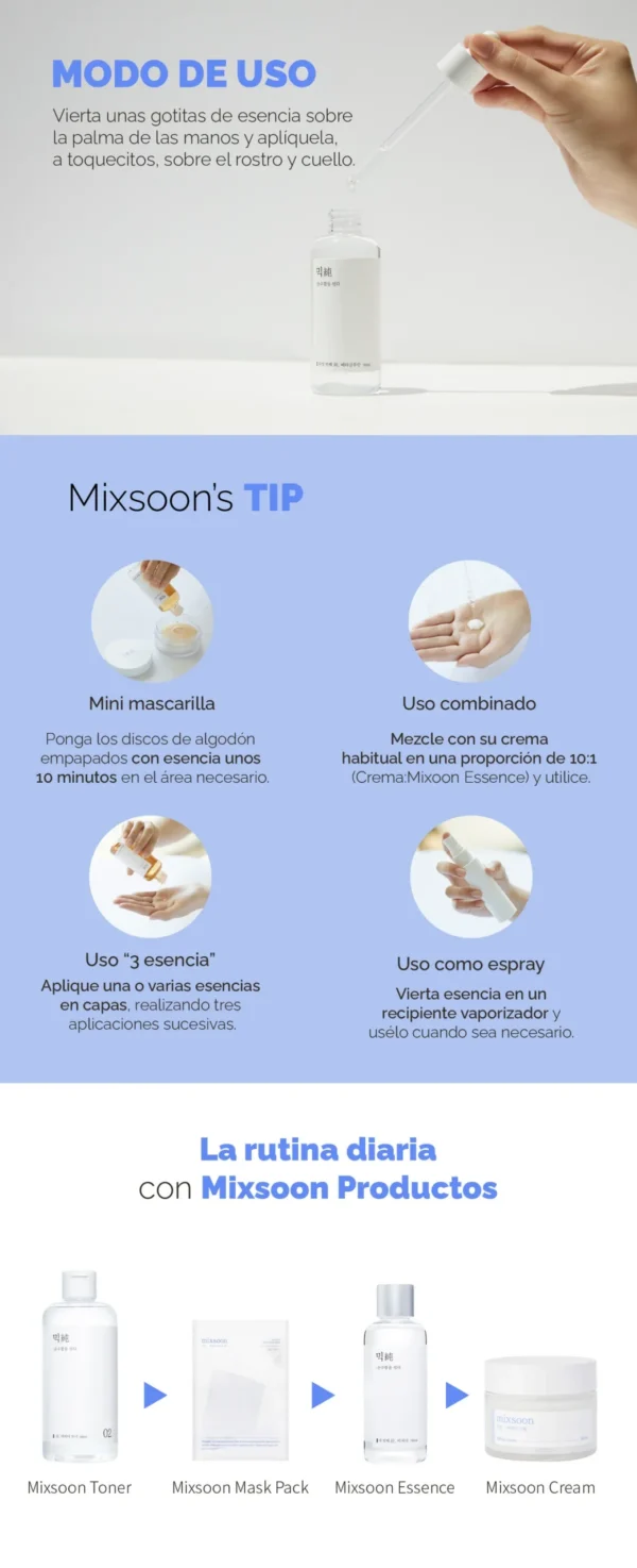MIXSOON Beta-glucan Essence - Esencia Hidratante 100ml - Imagen 6