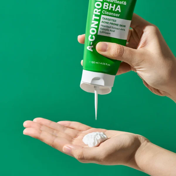 NINELESS  Heartleaf & BHA Foam Cleanser - Limpiador Piel Acneica 120ml - Imagen 2