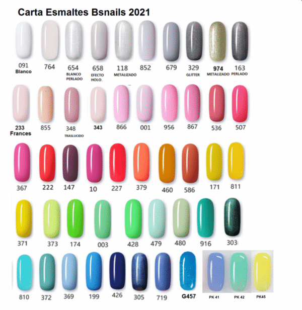 BSNAILS Esmaltes Permanente - Caja de 20 piezas - Colores a Elección - Imagen 16