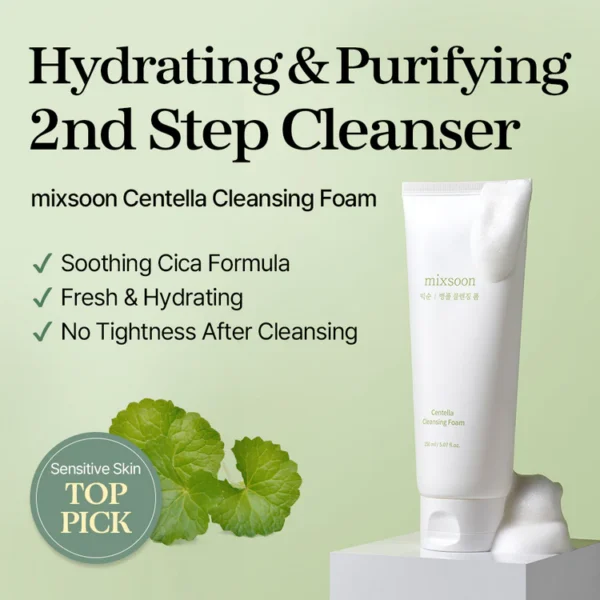 MIXSOON Centella Cleansing Foam Jabón Antiacné 150ml - Imagen 3