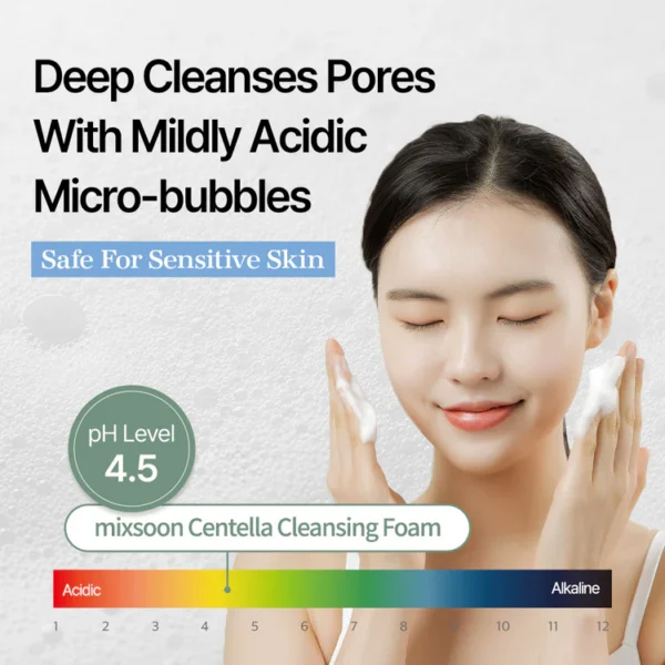 MIXSOON Centella Cleansing Foam Jabón Antiacné 150ml - Imagen 6