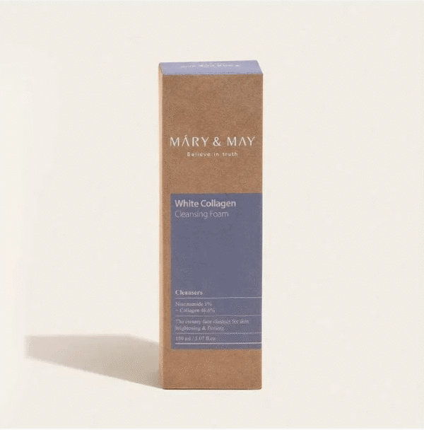 MARY&MAY White Collagen Cleansing Foam-Jabón Facial-150ml - Imagen 2