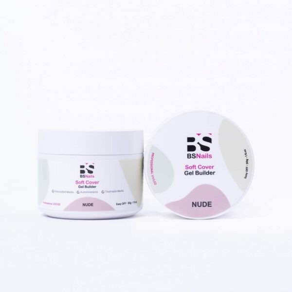BSNAILS Gel Builder Soft Cover Autonivelante - NUDE - Pote de 30 ML