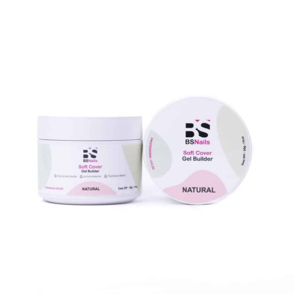 BSNAILS Gel Builder Soft Cover Autonivelante - NATURAL - Pote de 30 ML