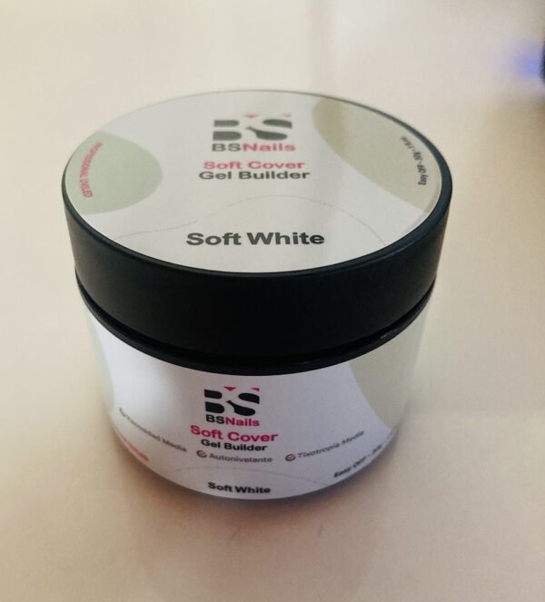 BSNAILS Gel Builder Soft Cover Autonivelante - Soft White - 30 ml - Imagen 3