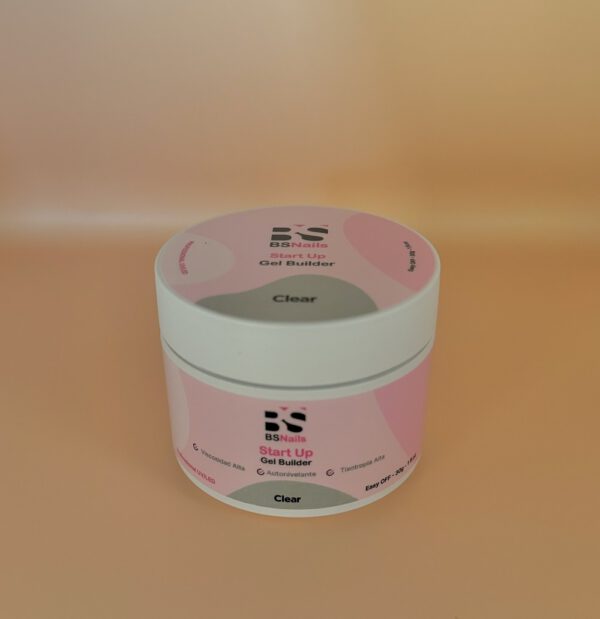 BSNAILS Gel Builder Start Up Autonivelante - CLEAR - Envase Rosado 30 ML