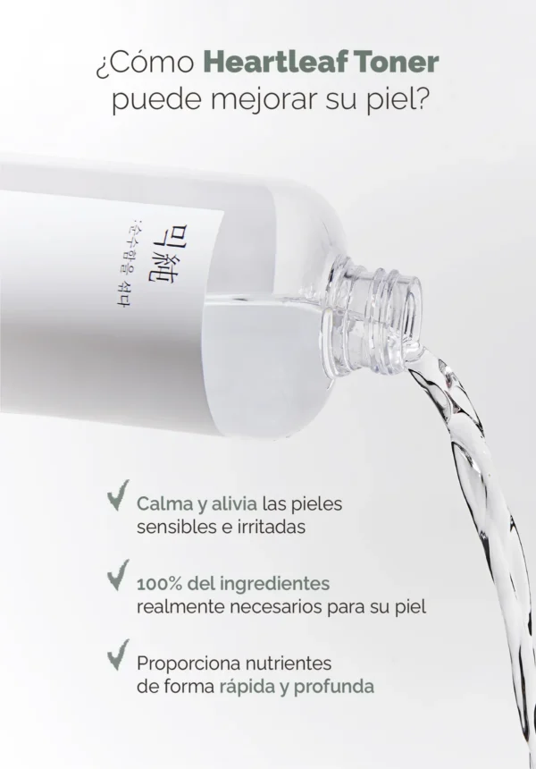 MIXSOON Heartleaf Toner - Tónico Calmante Antirojoces 300ml - Imagen 3
