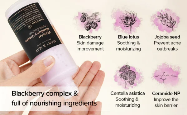 MARY&MAY Blackberry Complex - Esencia Cremosa Antioxidante 30ml Mini talla - Imagen 3
