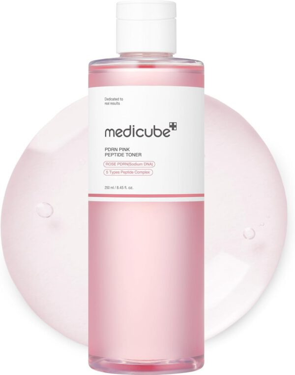 MEDICUBE PDRN Pink Cica  Soothing  Toner - Tonico Iluminador Antiedad 250 ml - Imagen 6