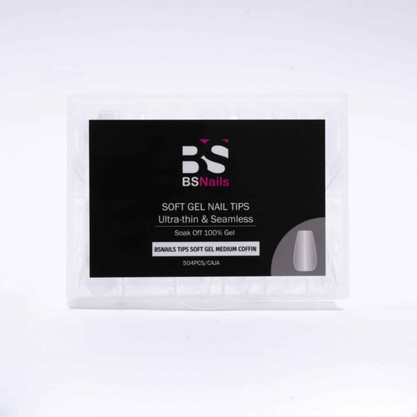 BSnails Tips Soft Gel 500 pcs - MEDIUM COFFIN